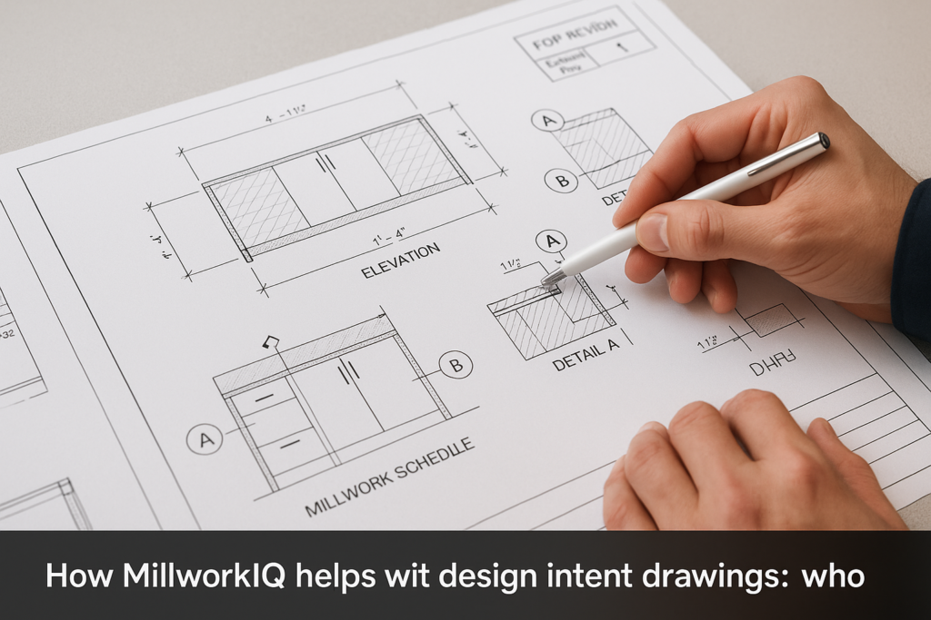 How MillworkIQ helps with design intent drawings: who reviews them