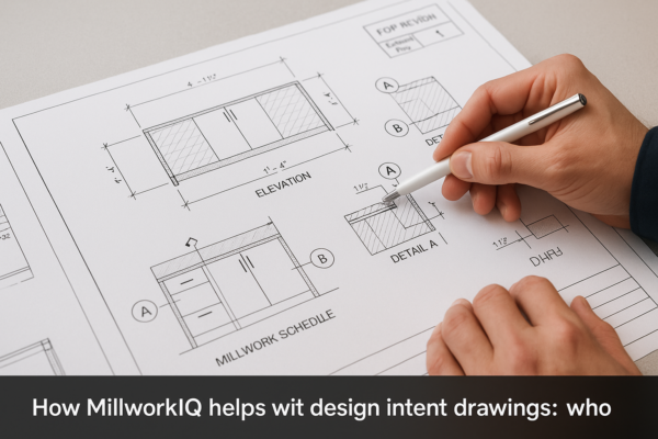 How MillworkIQ helps with design intent drawings: who reviews them
