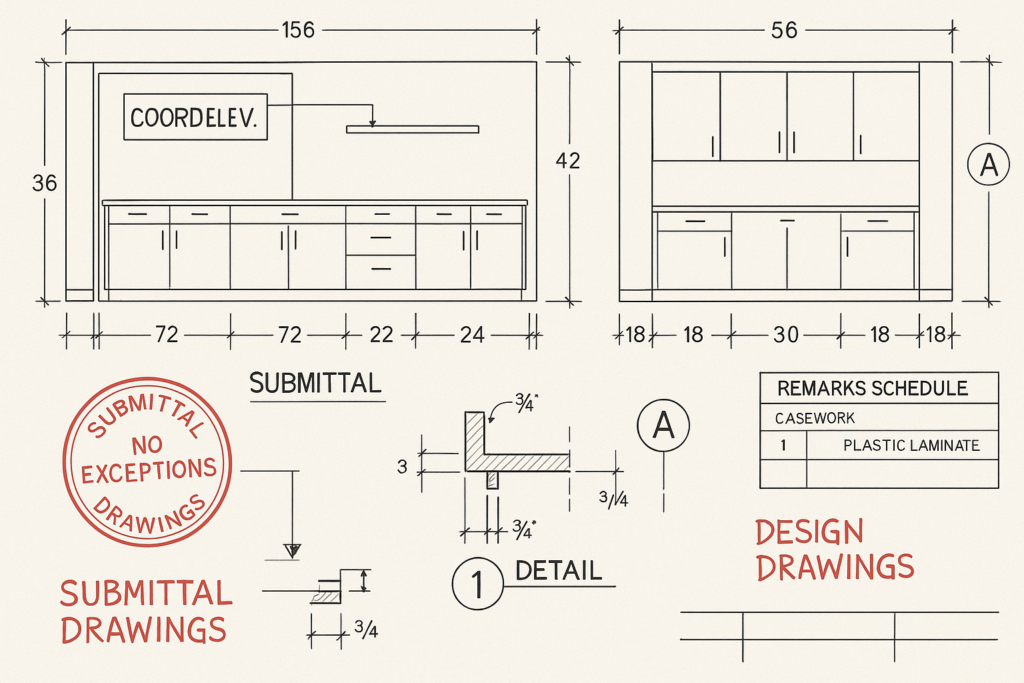 How MillworkIQ helps with submittal drawings: how they differ from design drawings
