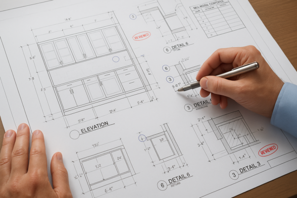 working drawings for millwork: who reviews them for commercial projects